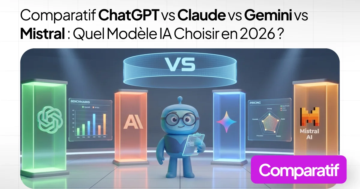 ChatGPT vs Claude vs Gemini vs Mistral : Comparatif 2026